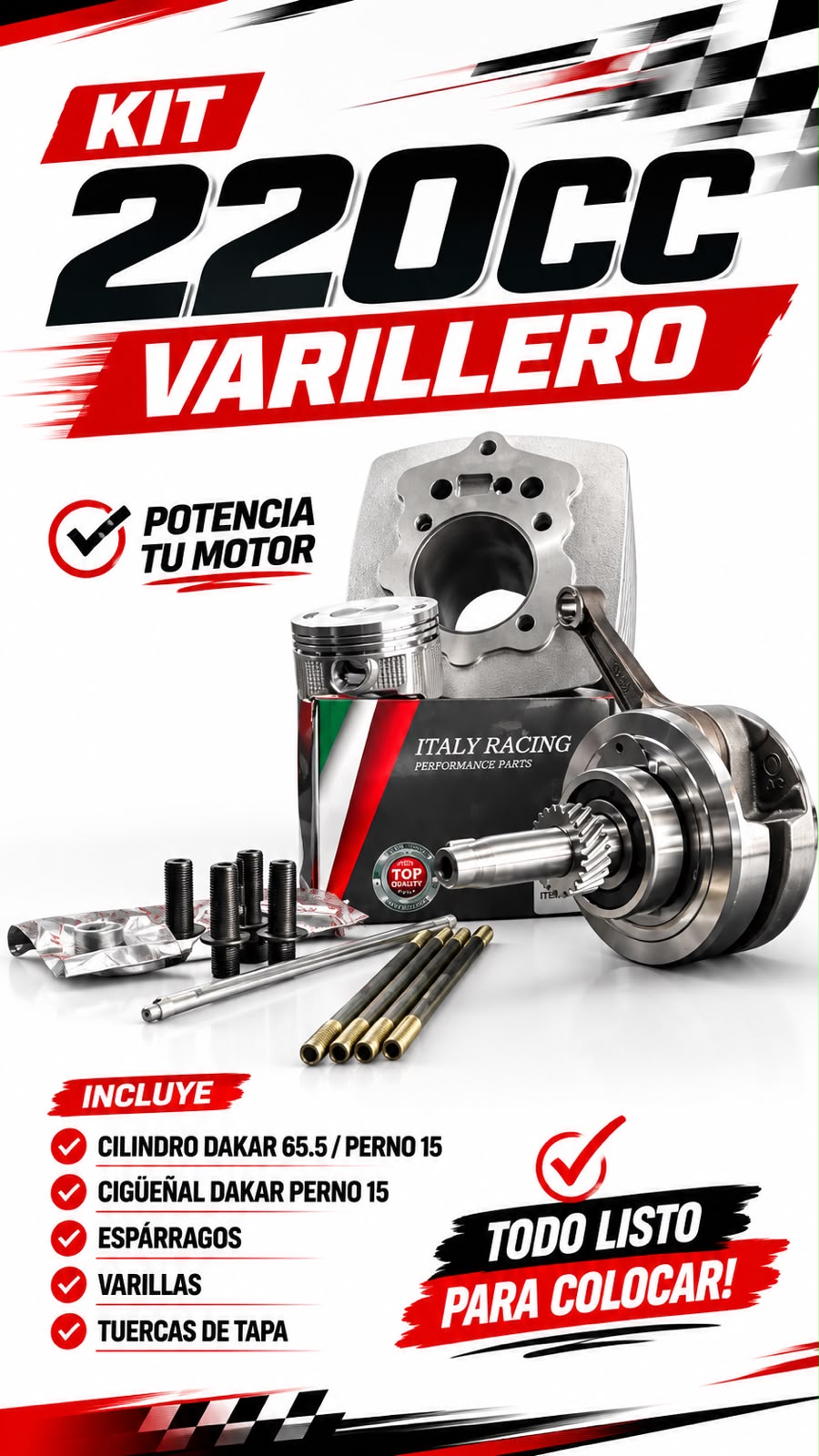 Etapa 3: Kit completo - Kits de potenciación Revolución Motos